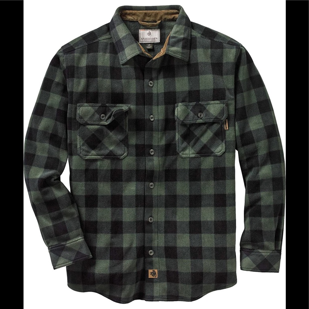 BRAND NEW STYLISH MEN PLAID FLEECE BUTTON DOWN SHIRT NWT - Picture 3 of 7